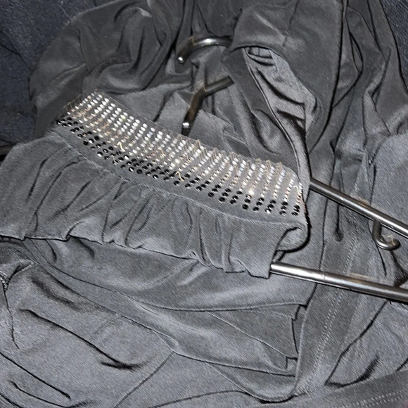 White House Black Market black Elastane beaded highneck Halter Mini dr… - Picture 11 of 11